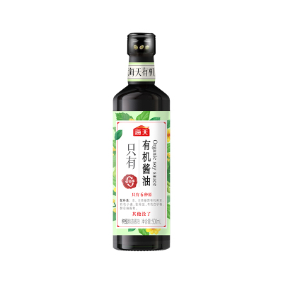 海天 有机酱油500mL/瓶*3瓶
