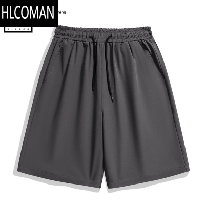 HLCOMAN夏季薄款速干短裤男宽松健身跑步冰丝运动裤男款休闲五分休闲裤子