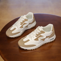 秋季新款透气ins潮韩版皮面鞋女学生街拍跑步运动休闲鞋