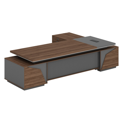 臻远ZY5040813 简约大班台办公桌主管经理桌 2.8米含副柜