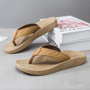 春夏季新款EVA轻便简约百搭平底男士拖鞋沙滩透气露趾人字拖鞋