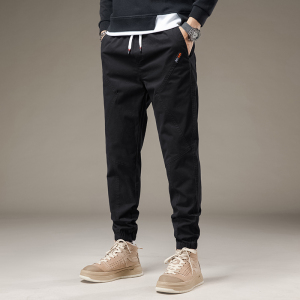 金盾(KIN DON)休闲裤男秋冬哈伦裤松紧腰长裤宽松运动裤百搭工装裤潮牌裤子男韩版潮流束脚裤松紧裤