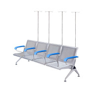 戴劲 点滴椅诊所卫生室连排吊针椅医院大厅候诊椅诊用输液椅四人位无垫