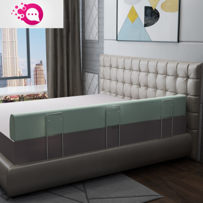 敬平床围栏宝宝防摔防护栏儿童围栏床挡睡觉防撞床围婴儿棉防掉护栏豆沙绿2.0米（随意弯曲百变造型）适配所有床型）