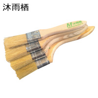 沐雨栖 油漆刷扁油刷 高档加厚猪毛4寸100mm 把
