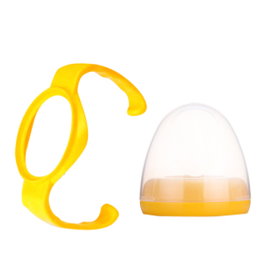 适配贝亲(PIGEON)宽口径奶瓶配件 pp盖帽BA62黄色送2代宽口黄色手柄 旋转瓶盖奶瓶帽盖