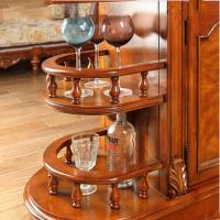 森美人美式酒柜隔断柜进实木玄关柜客厅双面装饰柜屏风水柜欧式间厅柜