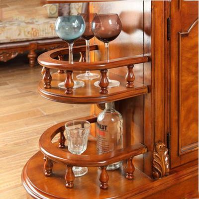 森美人美式酒柜隔断柜进实木玄关柜客厅双面装饰柜屏风水柜欧式间厅柜