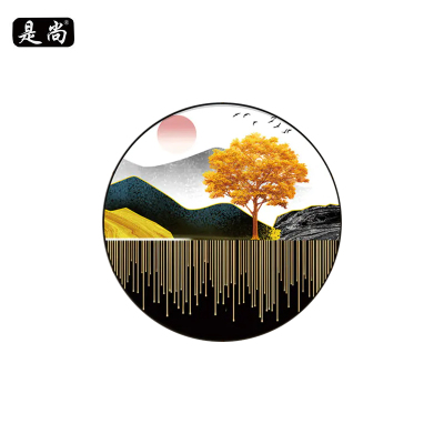 是尚 挂画装饰画 圆形画 含安装 直径70cm/副