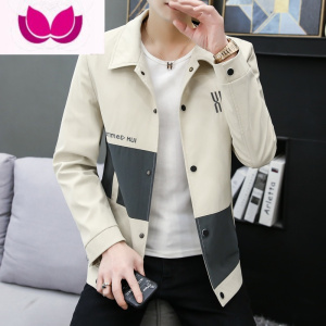 七斓2023新款外套男韩版潮翻领夹克男装青年休闲男士薄春装上衣