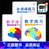 [升级版]古诗词+数字练习全套(送计时器) 小学通用 [正版]抖音同款舒尔特方格专注力训练观察注意力潜能开发小学生数字古