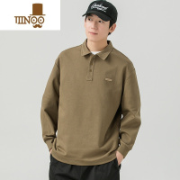 YANXUWOODSOON卫衣男款秋季宽松百搭翻领衫青少年休闲长袖T恤