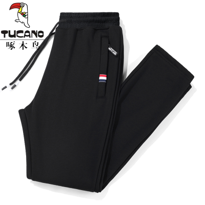 啄木鸟纯棉运动裤男士宽松冬季加绒休闲裤春秋款卫裤夏季跑步裤子