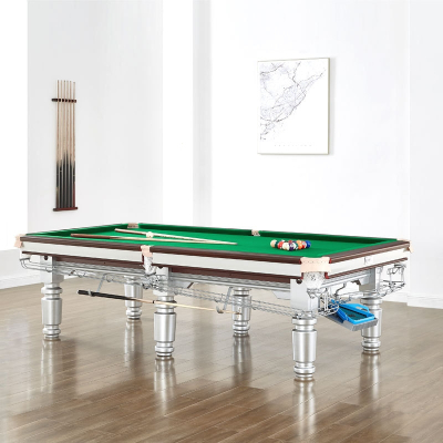  台球桌标准大理石美式黑八台球球桌迈高登自动回球二合一乒乓桌球台 默认