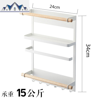 妙home 创意铁艺磁性收纳架冰箱侧壁餐巾挂架厨房免安装置物架 三维工匠