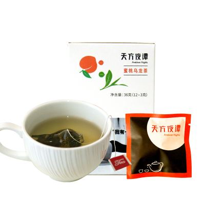 安徽天方茶叶36g蜜桃乌龙茶三角包泡茶内含乌龙茶蜜桃干