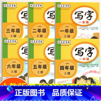 语文-写字一本通 一年级上 [正版]新版 司马彦写字一本通 小学生一二年级语文同步练字帖笔画笔顺拼音偏旁部首蒙纸临摹铅笔