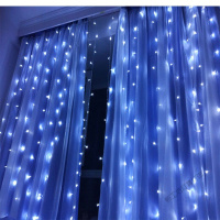 苏宁放心购 过年商场活动装饰 LED灯串彩灯闪灯串灯窗帘灯线3*6米冰条装饰霓虹灯带 彩灯闪烁防水灯带