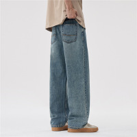 2026春夏牛仔裤男款宽松阔腿潮流百搭长裤时尚休闲美式百搭直筒裤