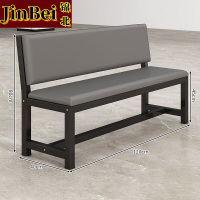 锦北长条凳软包沙发换鞋凳等候靠背休息区长条椅子120*45*80cm单层