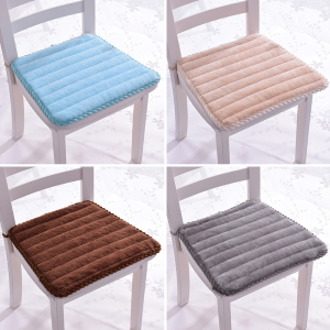 美帮汇冬季加厚毛绒餐椅坐垫办公室电脑防滑椅垫学生座椅垫梯形椅子垫