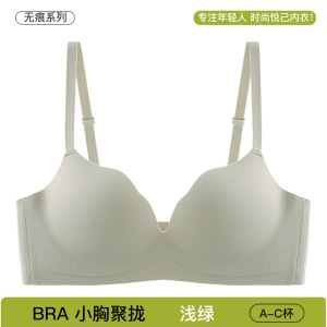 无痕内衣女小胸聚拢显大上托立体防下垂调整型无钢圈收副乳文胸罩