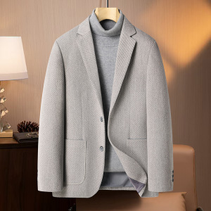 休闲西服青年男士春秋新款商务休闲羊毛西装外套潮流外套