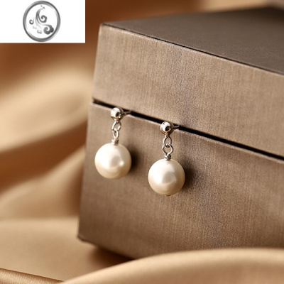 JiMiS999银银淡水珍珠耳饰耳钉养耳洞过敏耳环小众高级感耳坠女