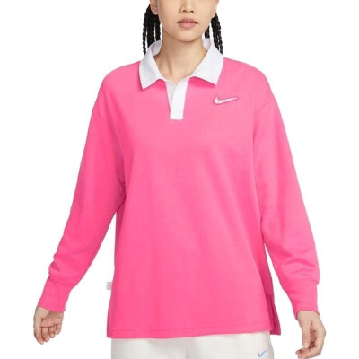 NIKE耐克长袖T恤运动休闲舒适针织女装POLO衫FZ6534-684 D