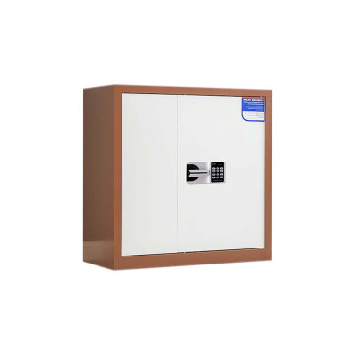 正斌保密柜财务档案柜文件柜办公室资料储物柜保险柜电子密码国保锁矮柜咖白-国保密码锁