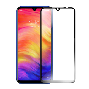 [买2送手机壳]轻万适用红米note7pro钢化膜小米redmi全屏玻璃贴膜丝印黑色