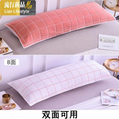 棉加厚纱布双人枕巾 加长1.5米棉情侣长枕头巾1.2 1.8m 三维工匠