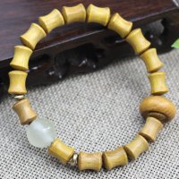厂家直销黄檀木手串竹节跑环文玩木质佛珠男女情侣手饰品直播货源送女朋友老婆情人节七夕生日礼物