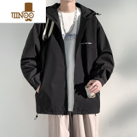YANXU冲锋衣外套男连帽夹克美式潮牌机能山系休闲宽松工装上衣服