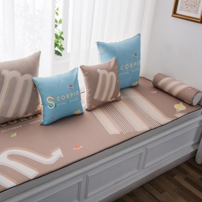 家柏饰(CORATED)北欧高密度乳胶飘窗垫窗台垫定做榻榻米阳台海绵垫沙发毯坐垫 天蝎座 20cm飘窗垫