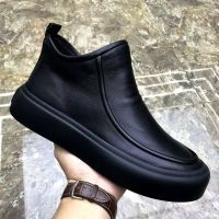马丁靴男士冬季英伦风切尔西男靴加绒保暖高帮皮靴潮流百搭棉靴子_12