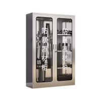 湘渭不锈钢防暴器械装备柜应急物资工具柜安保反恐盾牌柜警务室304加厚材质1800*1200*400防暴柜