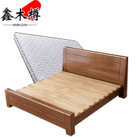 鑫木樽实木床+床垫120*200*109cm套