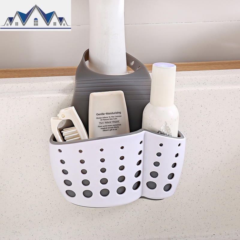 水龙头水塑料沥水篮收纳挂篮厨房小用品厨具置物架收纳架沥水架 三维工匠