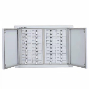 易企采 40格落地款手机信号屏蔽柜会议室考场抽屉式壁挂带锁物理屏蔽保密寄存放柜子 40格落地款