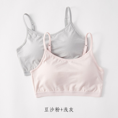 HLCOMAN抹胸裹胸内衣女带胸垫文胸一体吊带小背心聚拢打底少女学生防走光抹胸