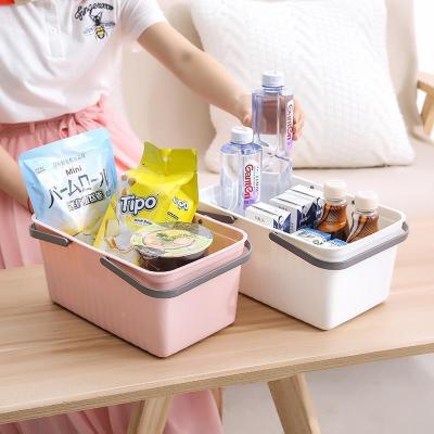 家柏饰(CORATED)洗澡篮子手提浴筐女洗漱用品浴篮大容量洗澡筐宿舍沐浴洗澡蓝