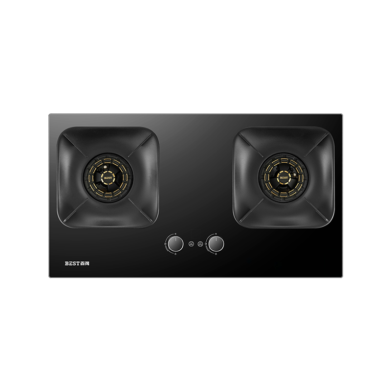 百得(BEST)华帝股份燃气灶JZT-AQ35 5.2kW叠焰梯旋猛火灶双边智能定时烟灶联动可调底壳自由换装天然气