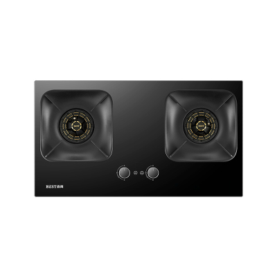 百得(BEST)华帝股份燃气灶JZT-AQ35 5.2kW叠焰梯旋猛火灶双边智能定时烟灶联动可调底壳自由换装天然气