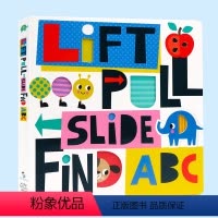 [正版]英文原版抽拉立体字母书Lift Pull Slide Find ABC book儿童启蒙26个字母单词纸板书绘