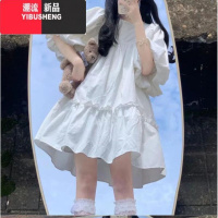 YIBUSHENG法式甜美连衣裙女2024春秋胖MM宽松显瘦长裙季新款学生初恋裙子