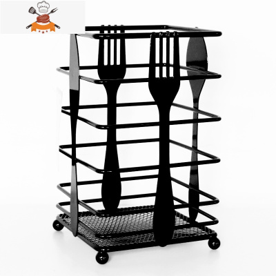 放筷子笼厨房沥水置物架家用收纳盒刀叉篓筒桶餐具铁艺壁挂免打孔 敬平 黑色筷子笼(160*100*100)餐具架