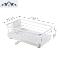 铁艺碗碟收纳架沥水架碗筷收纳盒碗柜家用餐具放碗双层厨房置物架 三维工匠