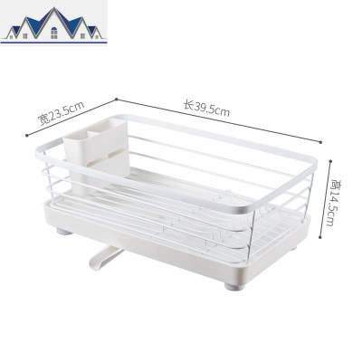 铁艺碗碟收纳架沥水架碗筷收纳盒碗柜家用餐具放碗双层厨房置物架 三维工匠