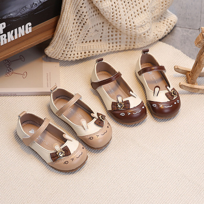 女童皮鞋2026春夏新款儿童单鞋软底甜美公主鞋可爱小猫鞋子宝宝鞋